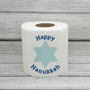 Happy Hanukkah Embroidered Toilet Paper