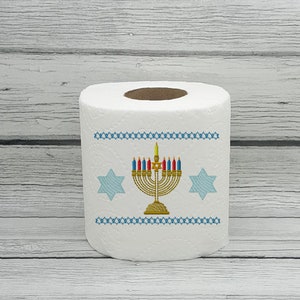 Carta igienica ricamata Hanukkah Menorah