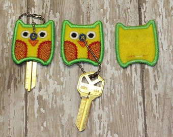 Owl key cover, key chain, animal keychain, key fob, keyfob, birthday gifts,  party favors, grab bag, Christmas gifts, stocking stuffers