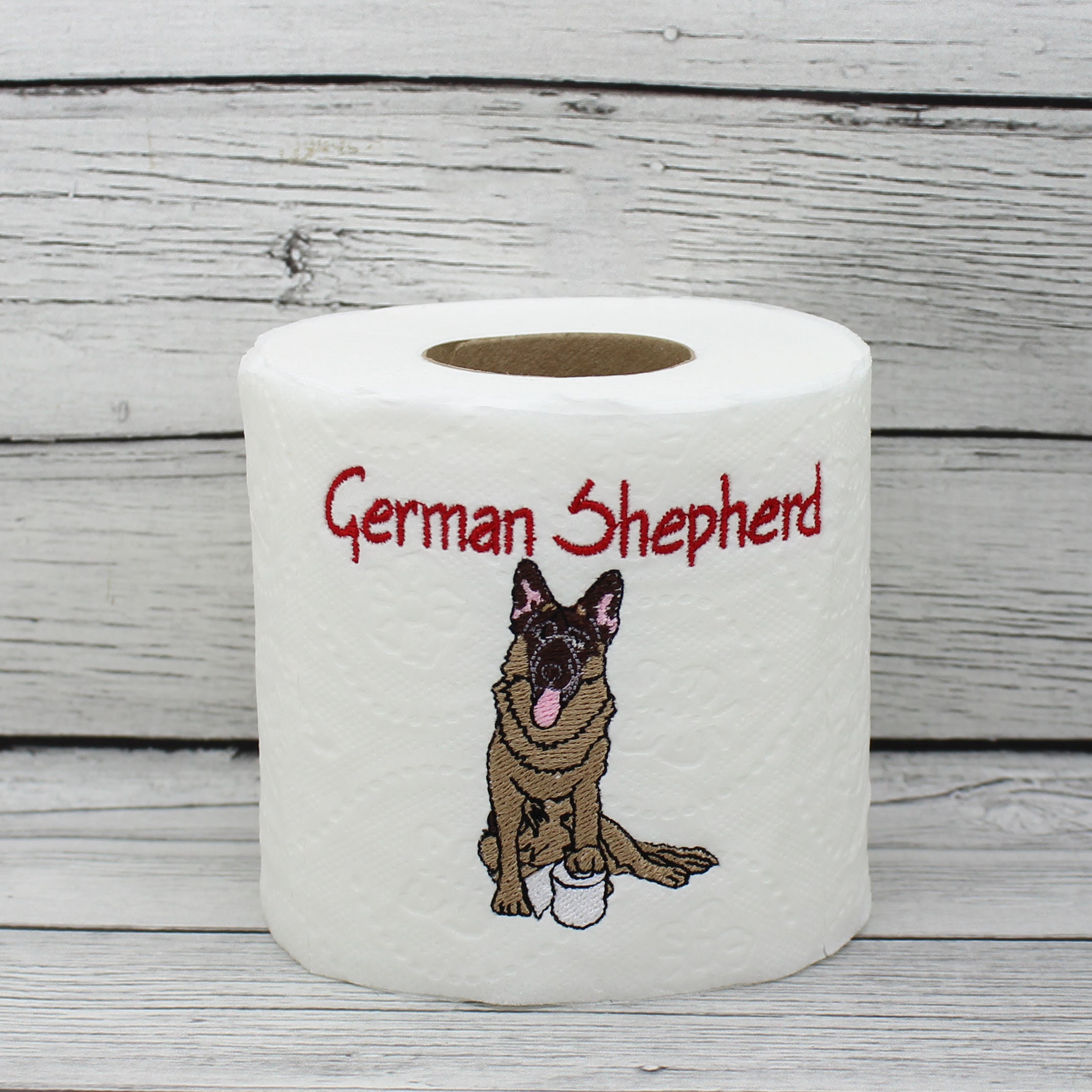 German Shepherd embroidered novelty toilet paper dog lover Etsy
