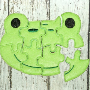 Viltpuzzel kikker, drukke tasspellen, fijne motoriek, educatief montessorispeelgoed, zintuiglijk spel, gunsten verjaardagsfeestje, paasmandje