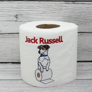 Carta igienica ricamata con il cane Jack Russell Terrier