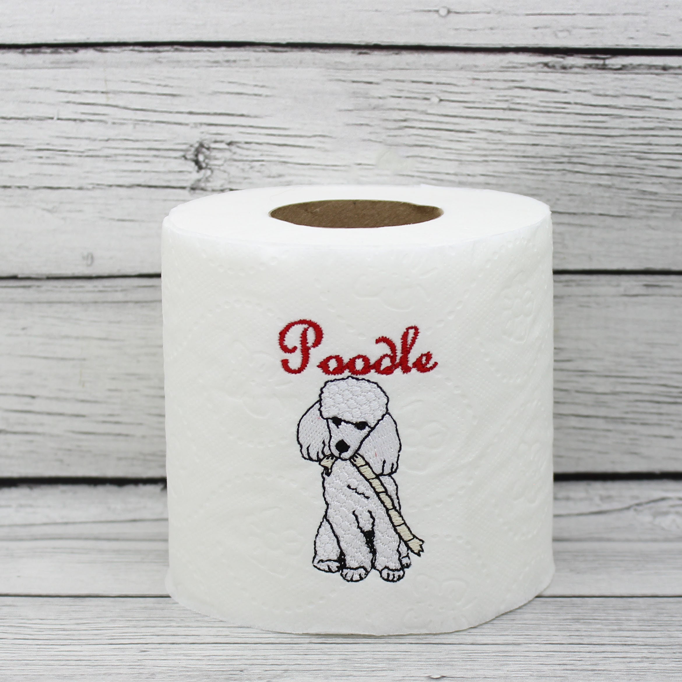 Poodle embroidered novelty toilet paper dog lover home decor Etsy