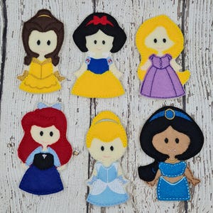 Princess felt finger puppet set for kids, pretend play, toddler Christmas gift, preschool gift, kid game, stocking stuffers, travel activity