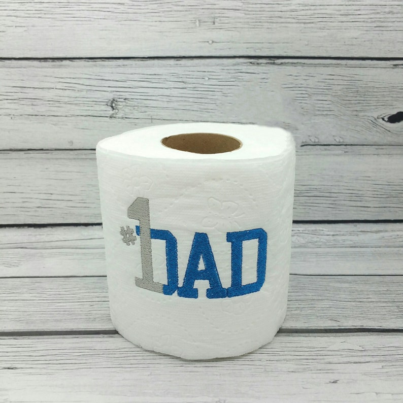 Number 1 Dad Embroidered Toilet Paper image 1