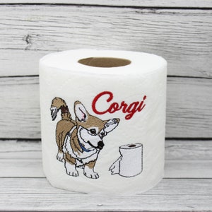 Carta igienica ricamata con cane Welsh Corgi