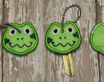 Frog key cover, key chain, animal keychain, key fob, keyfob, birthday gifts,  party favors, grab bag, Christmas gifts, stocking stuffers