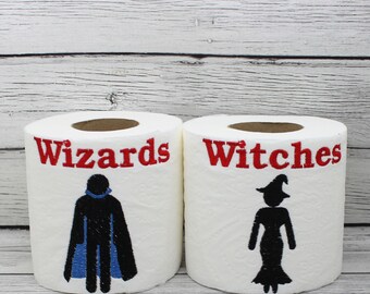 Wizards, Witches Embroidered Toilet Paper