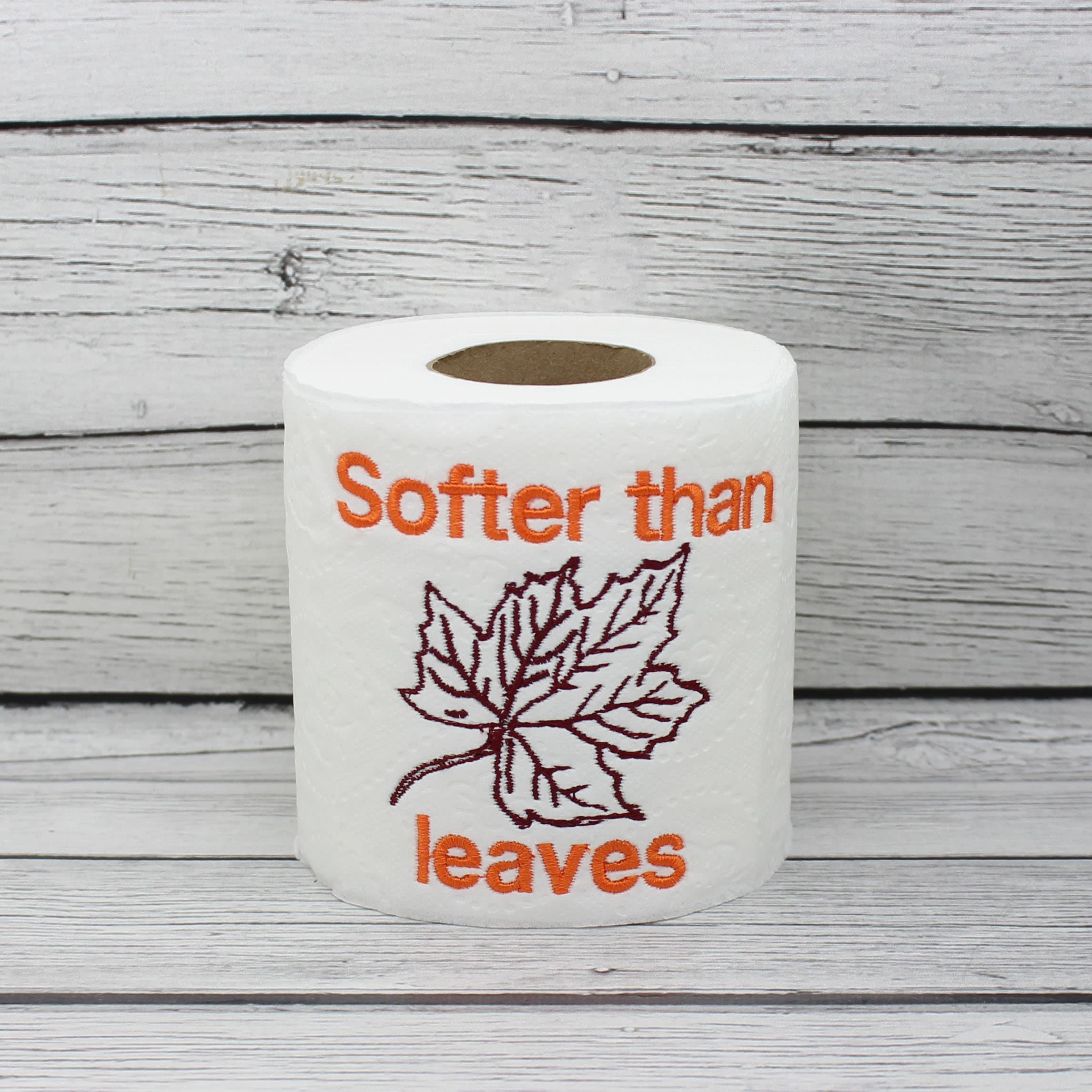Softer Than Leaves Embroidered Toilet Paper Thanksgiving Etsy