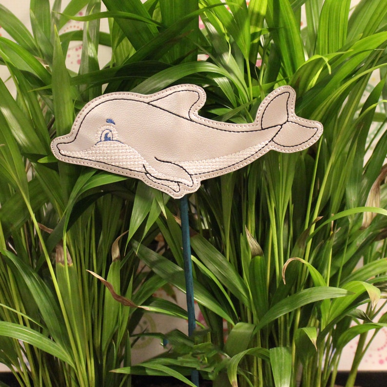 Dolphin garden stake, garden decor, plant gift, beach house, plant markers, plant stakes, gifts for gardeners, housewarming, ocean life image 2