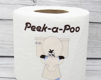 Peek-a-Poo Embroidered Toilet Paper