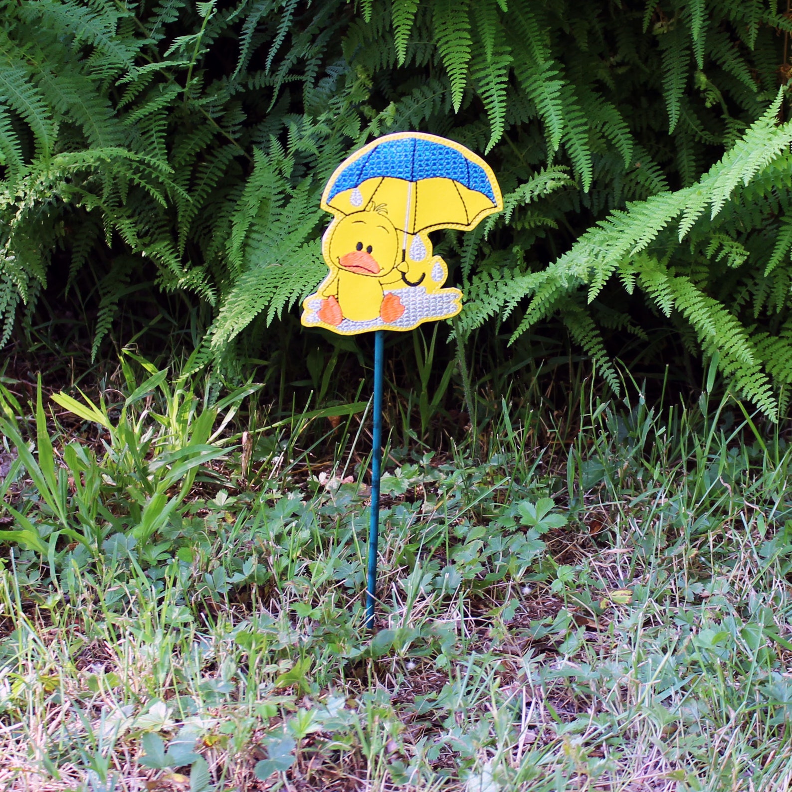 Duck with umbrella garden stake garden decor plant gift Etsy