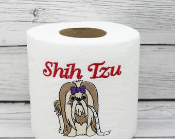 Shih Tzu Dog Embroidered Toilet Paper