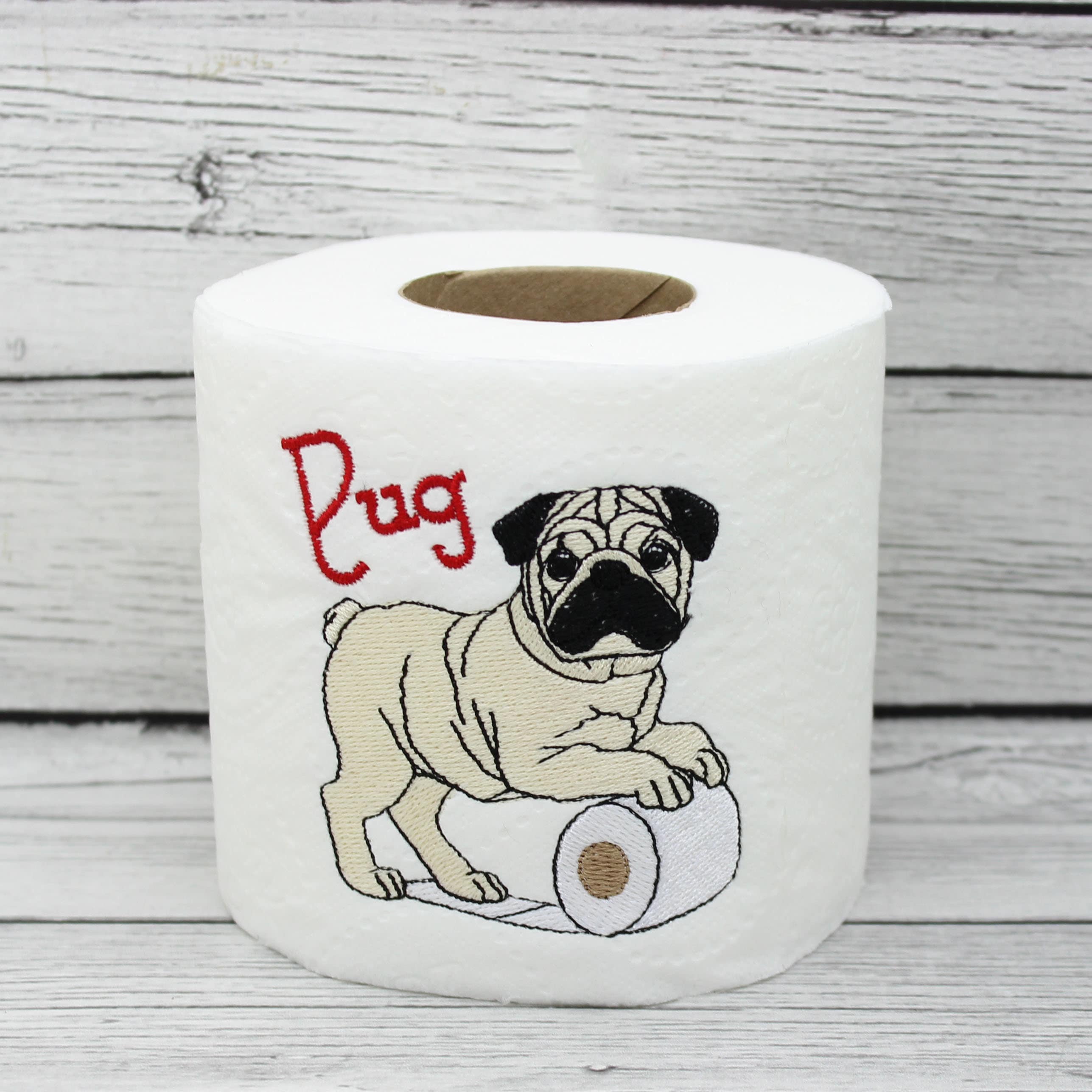 Pug toilet paper holder discount