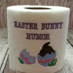 Easter Bunny Humor Embroidered Toilet Paper image 2