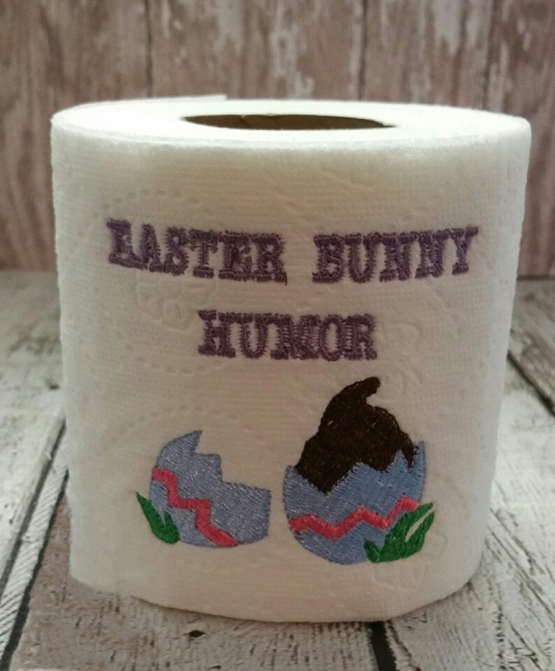 Easter Bunny Humor Embroidered Toilet Paper image 2