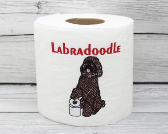 Labradoodle Dog Embroidered Toilet Paper