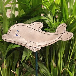 Dolphin garden stake, garden decor, plant gift, beach house, plant markers, plant stakes, gifts for gardeners, housewarming, ocean life image 1