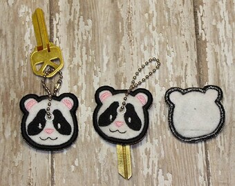 Panda key cover, key chain, animal keychain, key fob, keyfob, birthday gifts,  party favors, grab bag, Christmas gifts, stocking stuffers