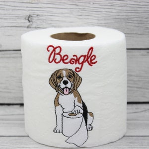 Carta igienica ricamata con cane Beagle