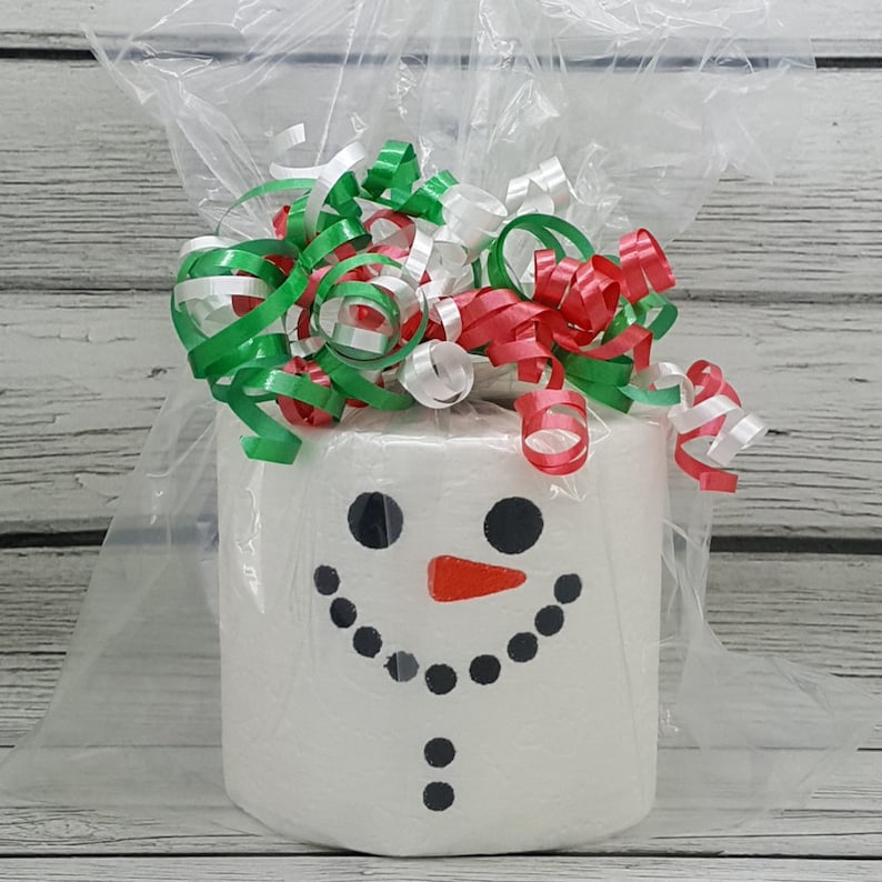 Snowman embroidered toilet paper Christmas gifts