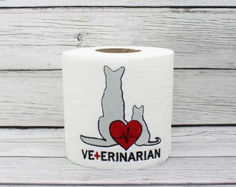 Veterinarian Gift Embroidered Toilet Paper