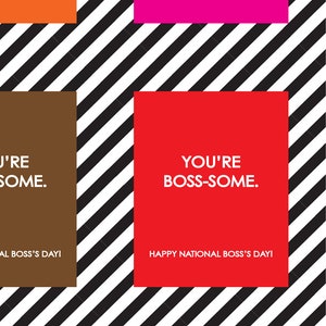 Boss's Day printable gift tags--"You're Boss-some!"