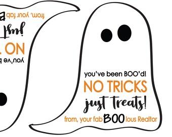 Halloween Realtor printables - "You've Been Boo'd"