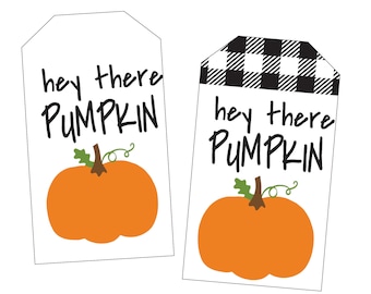 Met Hello Pumpkin-afdrukbare cadeaukaartjes