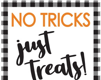 Halloween party printables - "No Tricks, Just Treats"