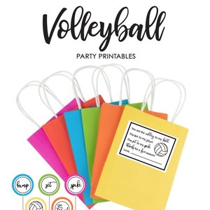 Volleyball party printables