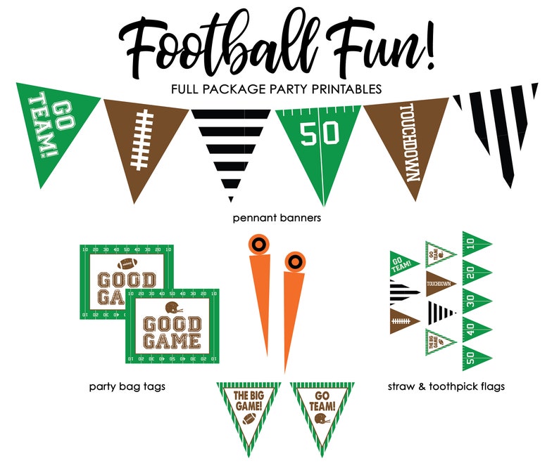 Football Super Bowl Party Printables - Etsy España