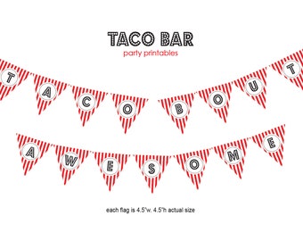 Taco Bout Awesome party wydruki - Baner