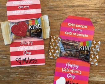 PIY (print it yourself) digital file-Valentine "Kind People are My Kind of People" treat tags