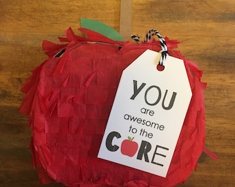 an Apple for the Teacher - first day of school, teacher appreciation, thank you note, gift tag,