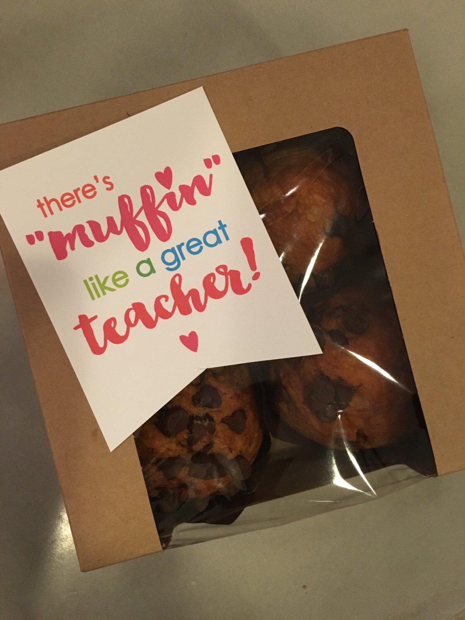 There's muffin Like a Great Teacher or Coworker Thank You Note, Gift ...