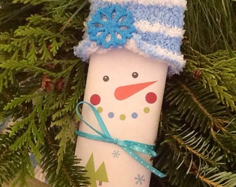 Teacher, class, coworker gift, snowman candy wrapper, Holiday, Christmas