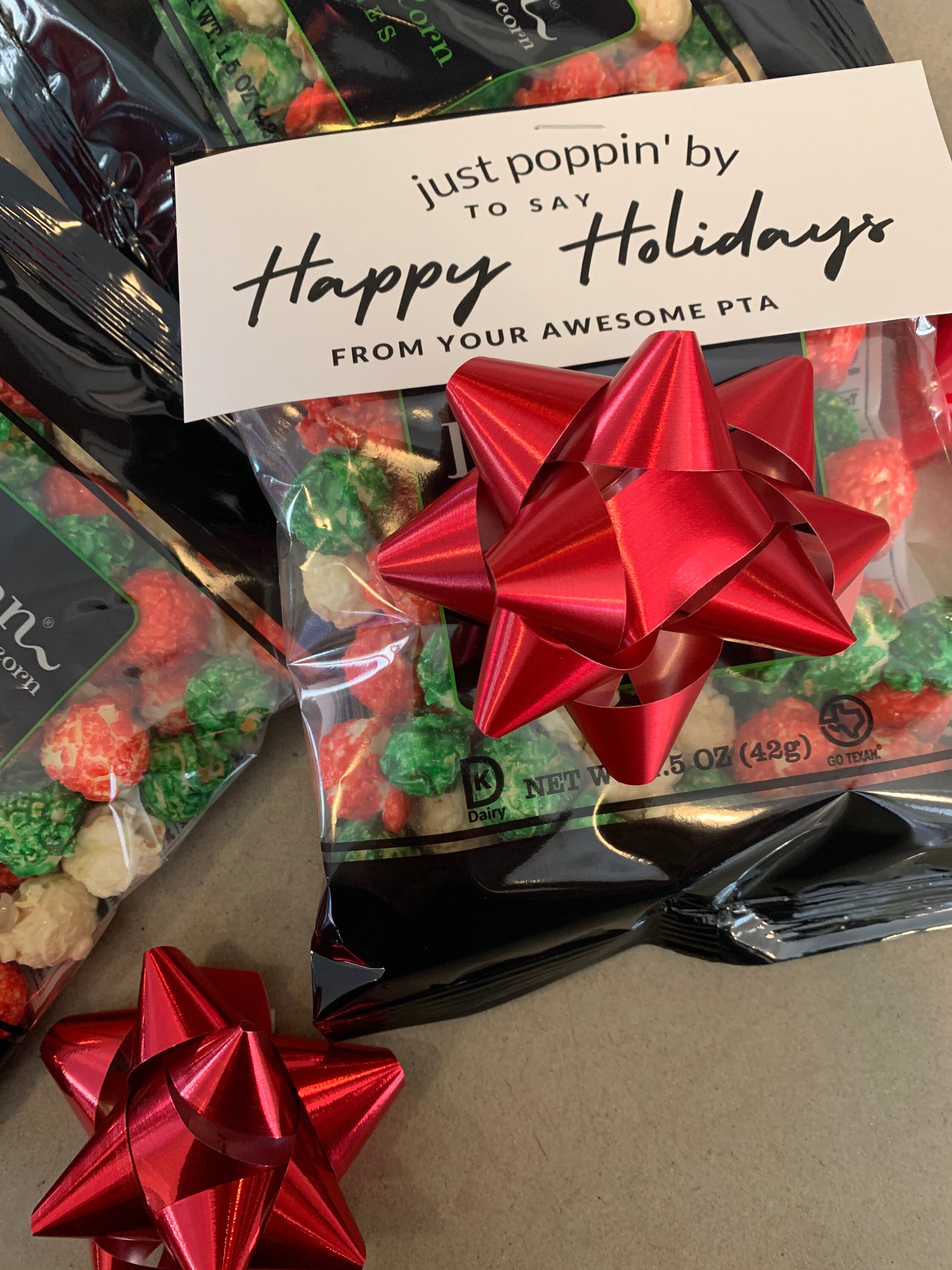 Pta Or Realtor Pop-By Popcorn Printable Gift Tag - Etsy Ireland