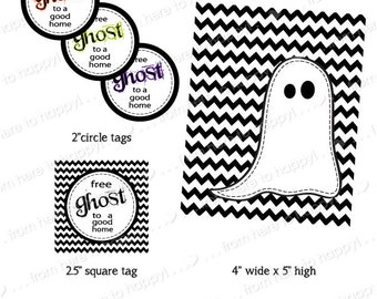 Free Ghost to a Good Home Halloween treat bag or gift tags