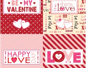 PIY (print it yourself) digital file-Valentine "Share the Love" Candy Bar Wrappers