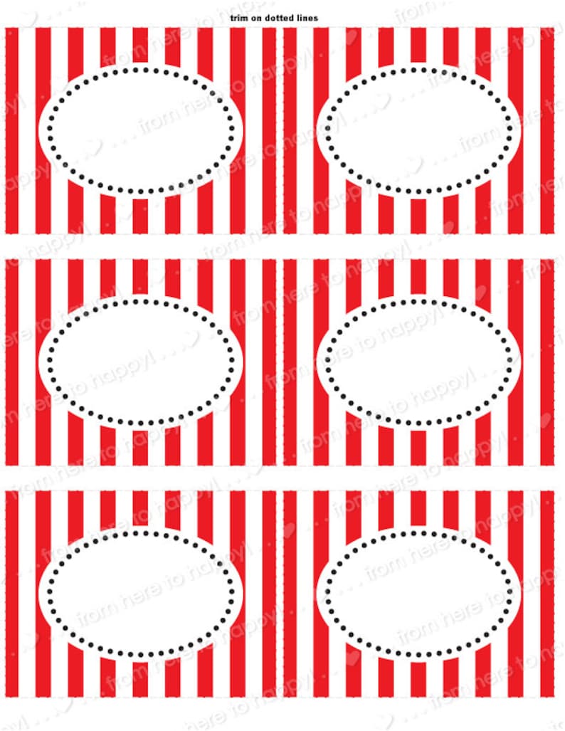 BASIC Popcorn Bar Party Printables Etsy