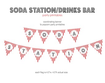 Soda or Drinks Station party printables-Banner