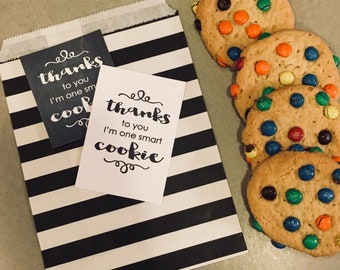 One Smart Cookie tags-2 colorways (chalkboard & white)