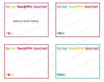 Teacher/co-worker gifts, teacher appreciation, thank you note--coordinates with there's "Muffin" like a great teacher listing.
