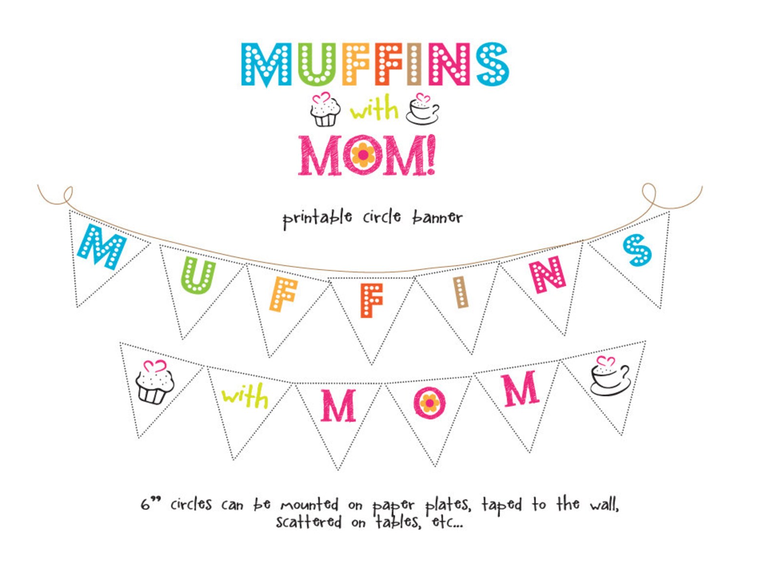 Muffins With Momcoordinating Event Banner Etsy