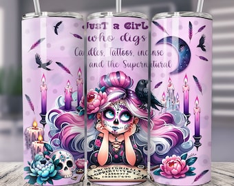 Supernatural Girl Tumbler Wrap: 20oz Sublimation Design (Digital Download)