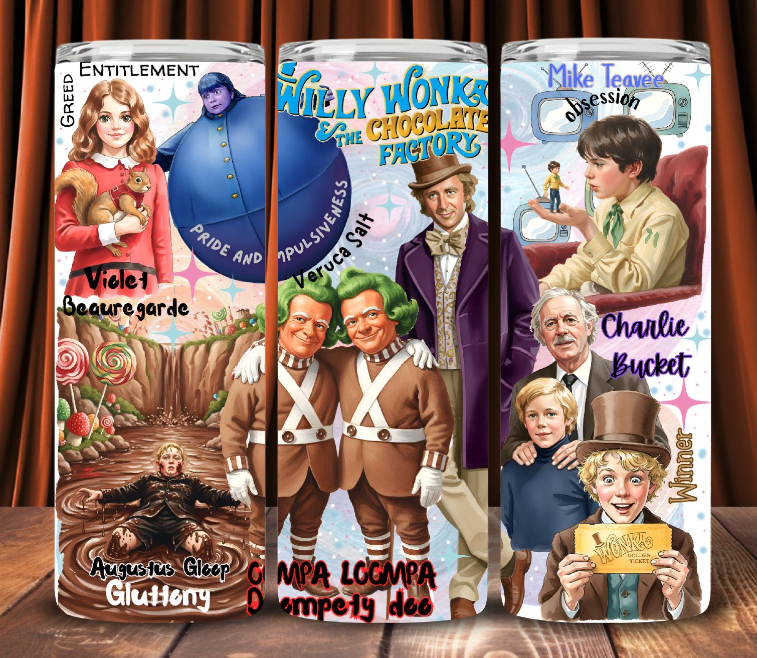 Willy Wonka Chocolate Factory : 20 Oz Tumbler Wrap OOMPA LOOMPA