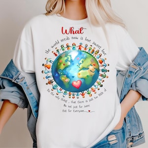 vredesshirt png, vrouw png, wereld png, retro png, anti-oorlog png, protest png, wat de wereld nu nodig heeft is liefde png, vrede png, moederdag png