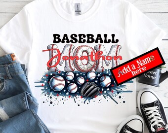 Personnalisé Baseball maman Png, Baseball maman PNG Baseball maman chemise Design fichier de sublimation numérique téléchargement immédiat.png, personnalisé, fête des mères