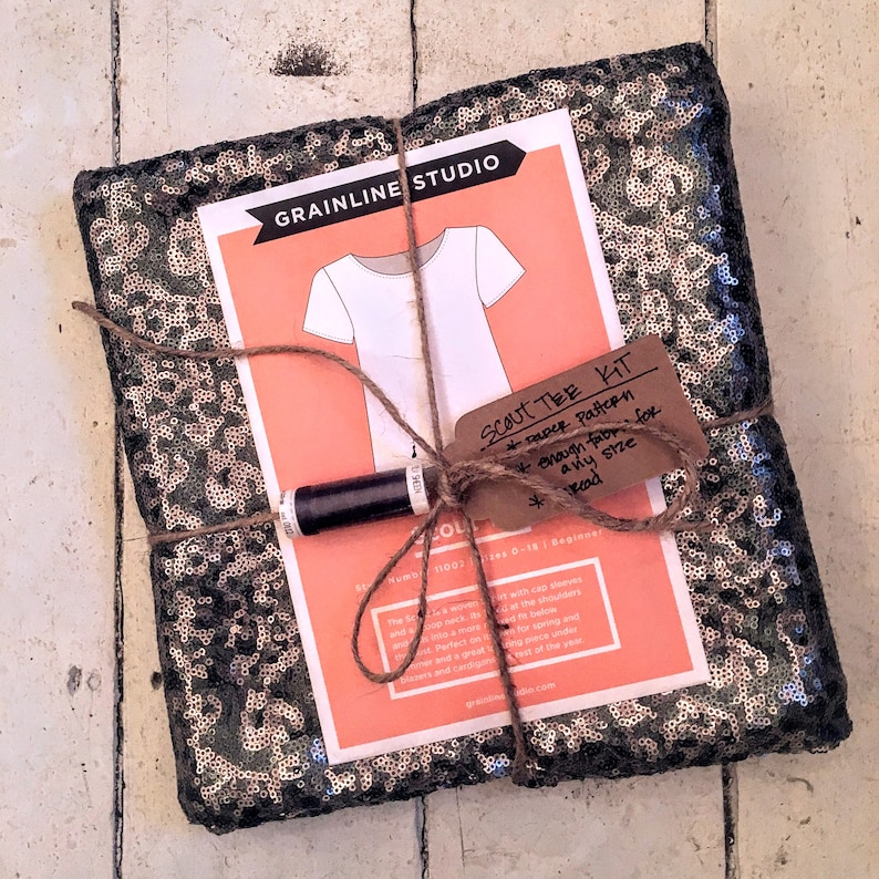The Scout Tee in Sequins Garment Sewing KIT